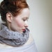 Long Knit Scarf with Eyelet Pattern in Taupe Color Ready To Send