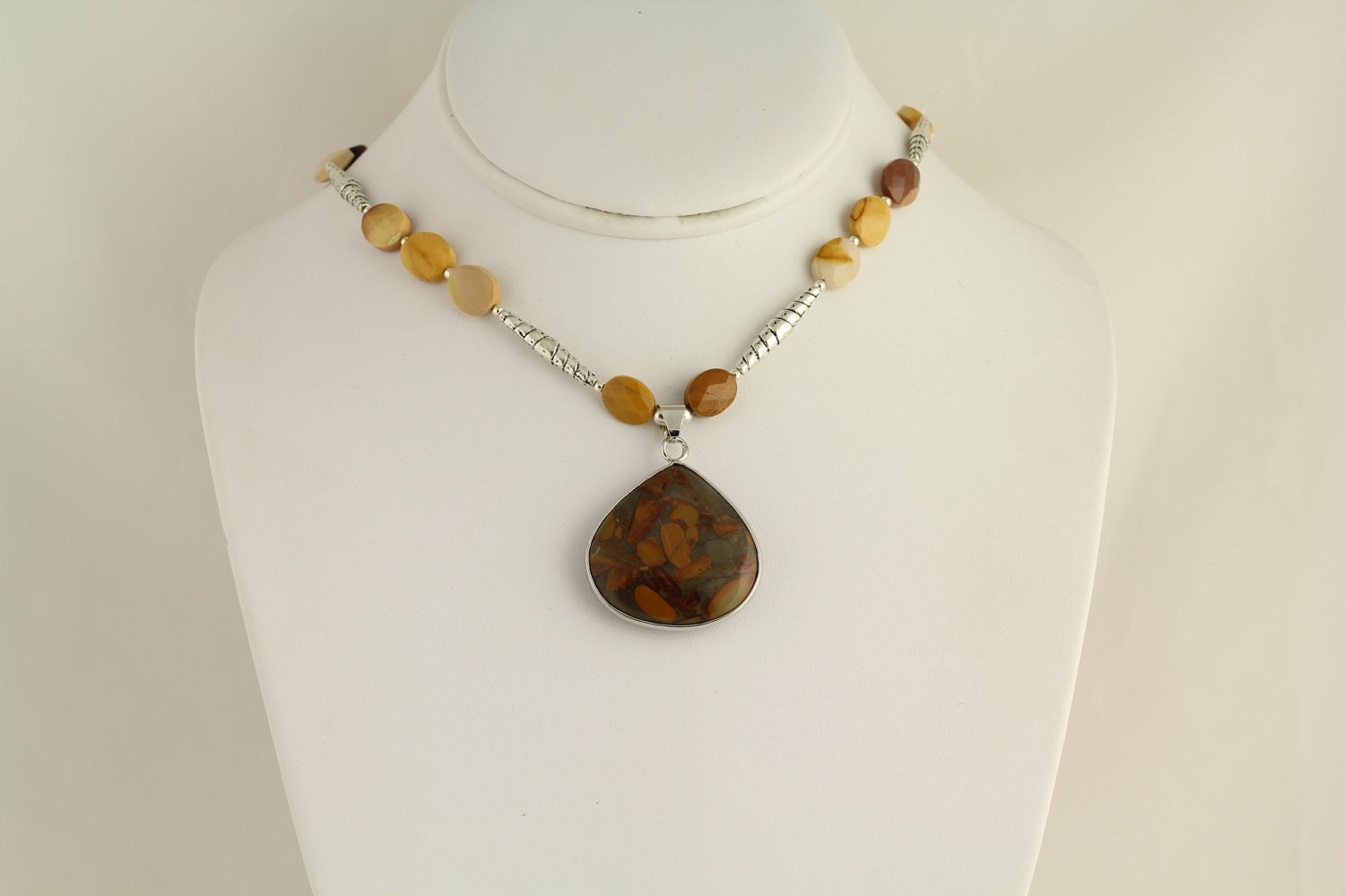 Jasper and Mookaite Necklace Set. Listing 74586533