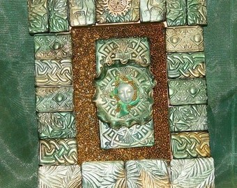Green Lady Shrine Shadow Box Celtic