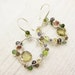 OOAK Gemstone Hand Forged Earrings "My Mother's Garden": tourmaline citrine woodland agentium for her gift holiday under 150