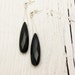 Black Onyx Earrings in Solid Sterling Silver / faceted drop dangle / dreamy elegant / evening night inspired