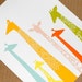 8X10" modern giraffe silhouettes giclee print on fine art paper. rainbow turquoise blue yellow orange pink red-orange, green
