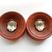 31.5 mm pink ivory gem set/carved plugs 1-1/4 inch PRICE REDUCED