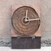 Found Object Metal Clock, Industrial Home Decor, brown orange rusty - quartz clock