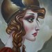 Valkyrie by Elizabeth Caffey One of a kind original oil painting on stretched canvas, Norse mythology