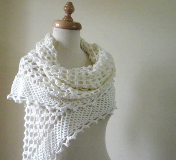 shawl crochet lace bridal pattern Wedding Hand Elegant IVORY CROCHET For Brides Wedding Gown, SHAWL,