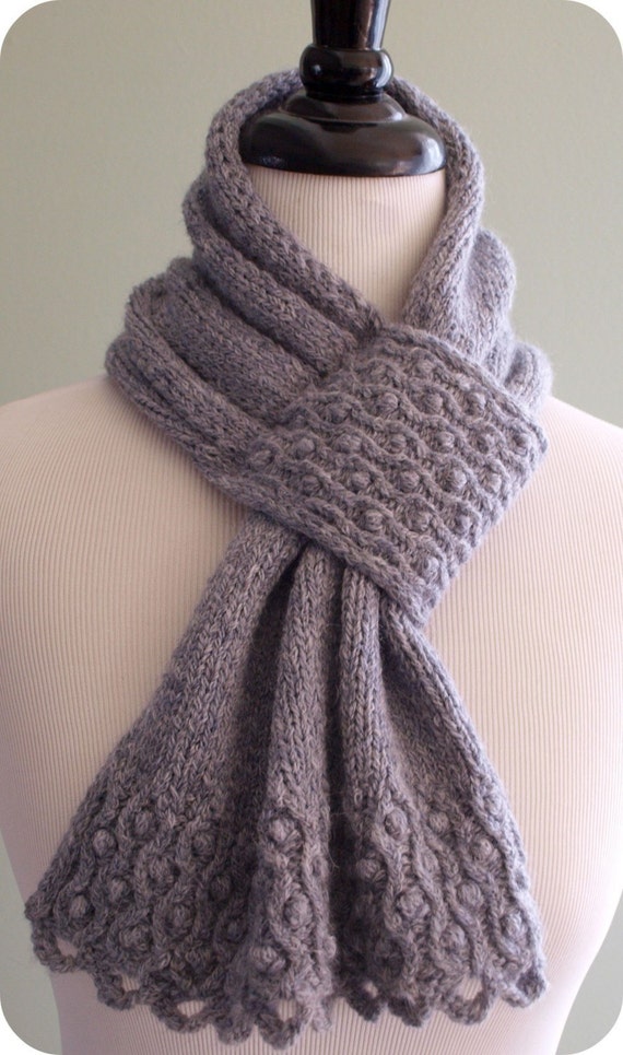 Items similar to Drifted Pearls Scarf Knitting Pattern