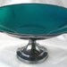 Oneida Rogers Silver Plate Compote Candy Dish Nut Green Bon Bon