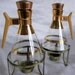 Carafe Glass Coffee Pot Warmer Buffet Vintage Inland Copper Candle Classic