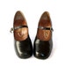 HERRY French Vintage 60s Black Leather Maryjane