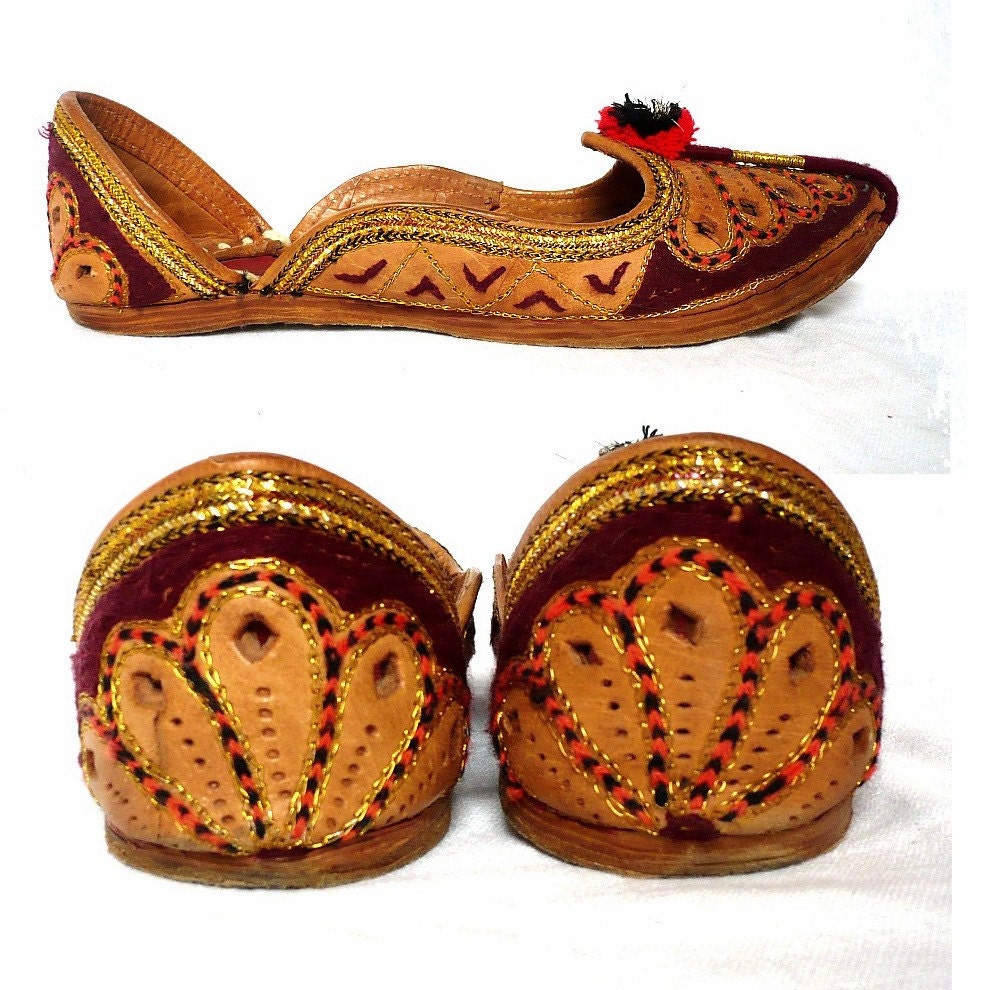 FARIDA Moroccan Vintage Handmade Leather Flat Shoes