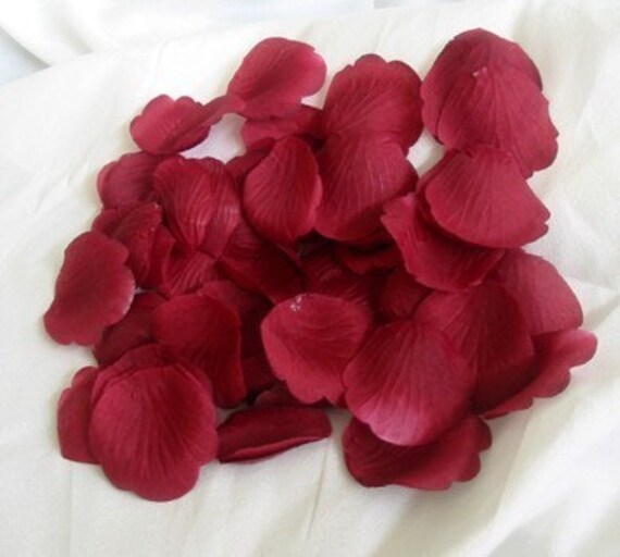 100 Ruby Red ARTIFICIAL SILK Rose PETALS for by blissfulmoments