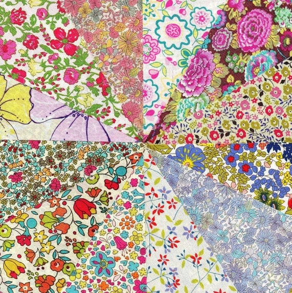 Liberty Fabric charm pack PRETTY FLORALS 12 Liberty of