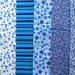 Liberty fabric strips BLUE - 6 Liberty of London Tana Lawn 2.5" x 50" strips BLUES