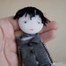 Art Doll Brooch "Guy of your dream" mixed media collage