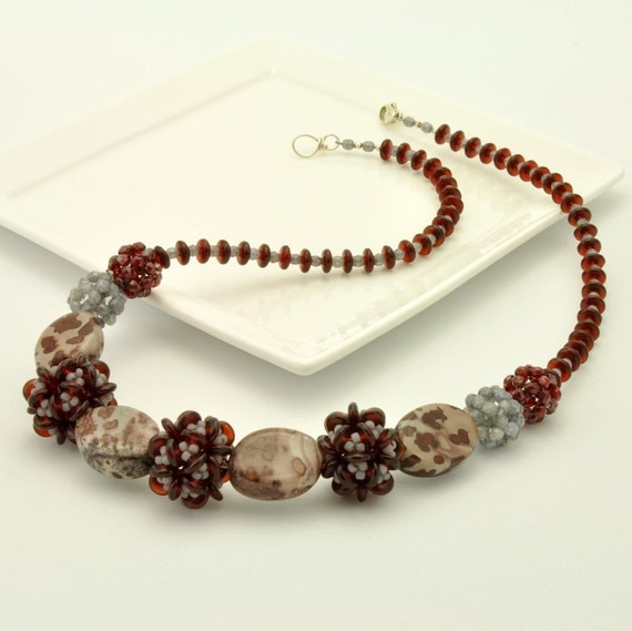 Items similar to Bead Jewelry Kit, Beaded Bead Kit, Jewelry Kit in Deep