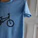 Youth Medium Blue and Black Bike T-Shirt