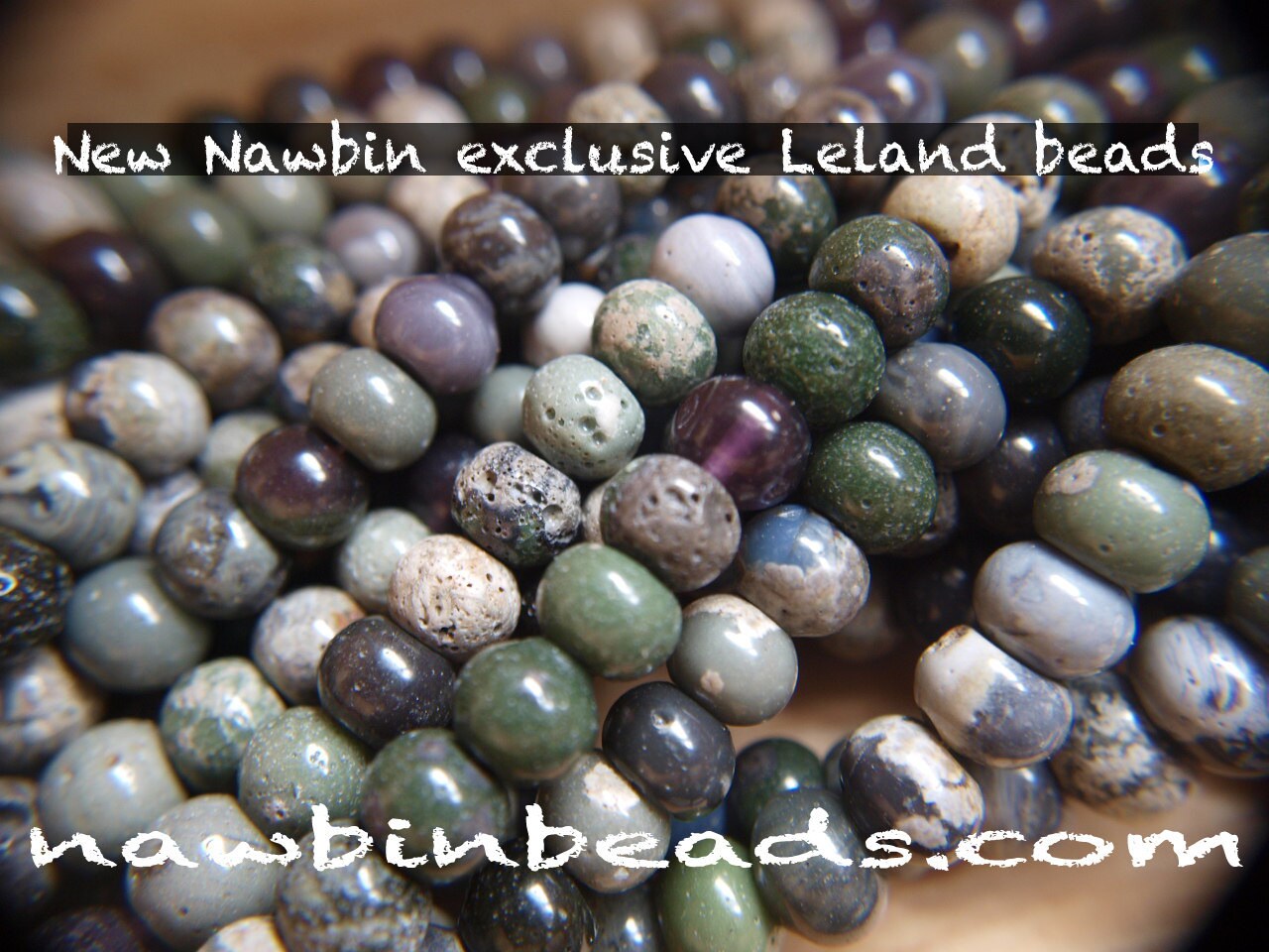 Leland Blue Stone Beads in Beach mix LAKE GEMS