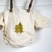 eco diaper - all organic - woodland forest - fitted diaper - one size - snaps - hand stamped - soft - neutral