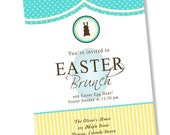 CHOCOLATE EASTER BUNNY Printable Party Invitation Printing Available Il_170x135