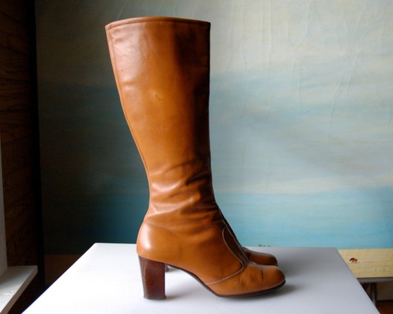 long orange boots