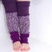 Leg Warmers for Kids - Speckled Purple and Plum - Recycled Sweaters - Eco Friendly