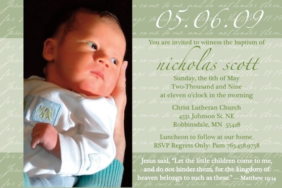 Free Personaize Baby Dedication Invitations 8