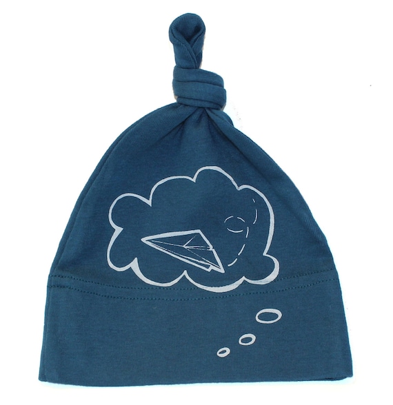 Items similar to Organic baby hat Paper Airplane Thought cloud hand