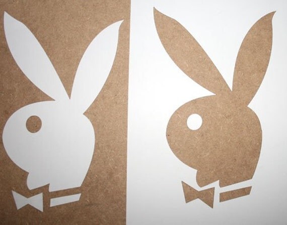 Playboy bunny design stencil