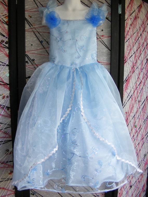 Baby Blue Princess Dress for Girl Sizes 6 9 by DipDesigns on Etsy