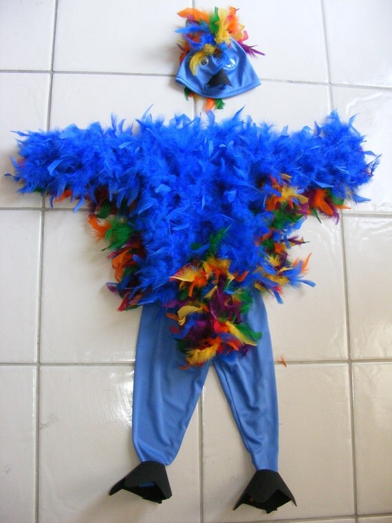 Items similar to Blue Feather Bird Costume on Etsy
