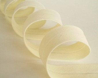 Bias Tape Binding Vanilla 4 Yards Handmade Light Yellow Cotton Fabric