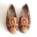 size 9 vintage multicolor leather huarache flats
