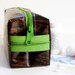 Makeup Bag Faux Wood Oilcloth Small