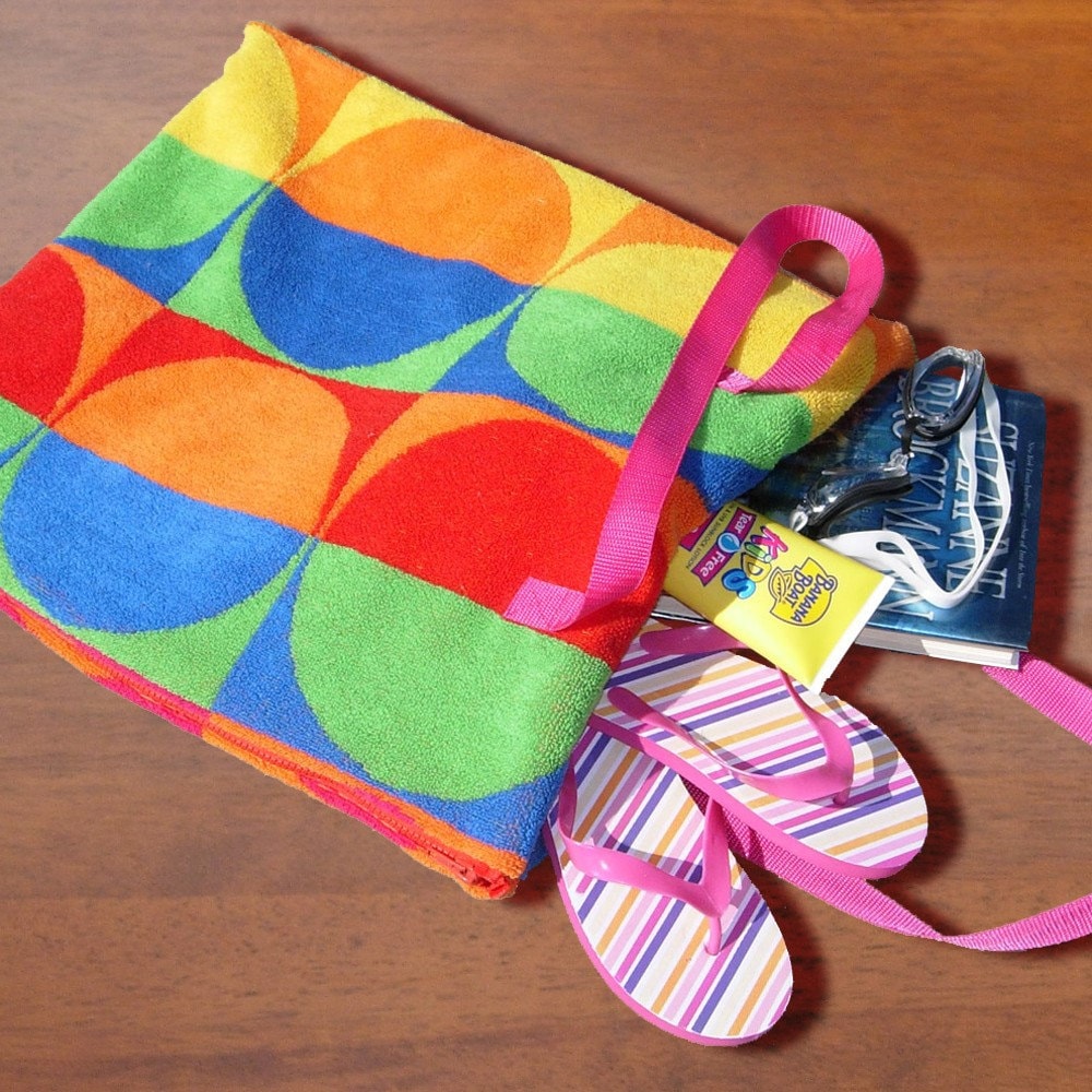All in One Beach Bag and Beach Towel Towel folds and zips Towel That Folds Into A Bag