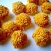 Yellow Cotton Yarn Pom Pom, pom poms, pom, handmade, flower poms, bead, party, wedding, birthday, button, eco, 20 poms, discounted, SALE