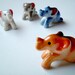 Brown Ceramic Elephant Figure, figurine, miniature animal, mini animal, decoration, tiny animal, small animal, tiny, mini, small, little