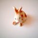 Mr Rabbit: Cute White and Brown Vintage Style Ceramic Rabbit, ceramic bunny, hare, figure, figurine, spring, totem, easter