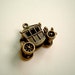 ONE Cute Kawaii Vintage-look Carriage Metal Charm: cartoon, fantasy, fairy, carnival, metallic, small, mini, SALE, discount