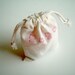 HELLO KITTY: Unbleached Muslin Drawstring bags, cotton bag, handmade, stamped, cute, kawaii, cartoon, animal, children, kid, favor bag