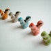 Ceramic Squirrel figurine, light green, miniature squirrel, miniature animal, decor, little, small, tiny, ceramic animal, figurine, iammie