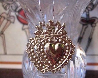 SACRED HEART Intricate Mini Milagro Earrings- Perfect gift for the one you love