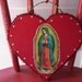 SALE - Sparkly Day of the Dead SACRED HEART Guadalupe Tile- Perfect for the one you love
