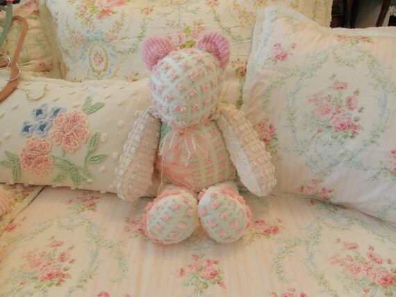 pink teddy bear bedding