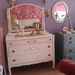 antique dresser shabby vintage chic white distressed bird cottage prairie
