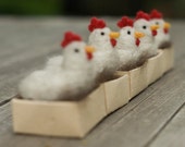 Needle Felted Chicken - Hen with Egg