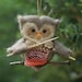 Needle Felted Owl Ornament - Knitting