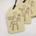 Giraffe Tags Celebrate Today - Set of 8 - Custom Colors Available - Baby Shower Favor Tags Giraffe Birthday Party Tags