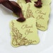 Thank You Tags Botanical Floral - Set of 6 - Custom Colors Available - Bridal Shower Wedding Favor Tags