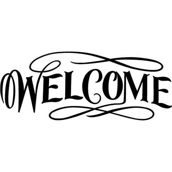 Welcome SMALL Vinyl Wall Decal Sticker by wallstickz on Etsy